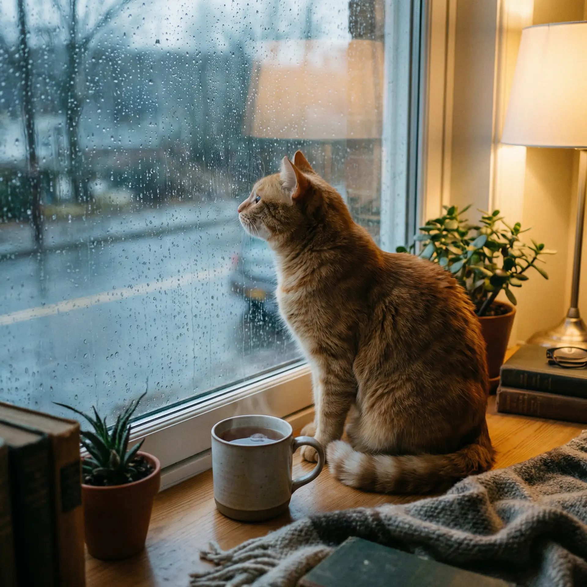 猫咪望着窗外的雨 - 浙江卫视在线直播观看